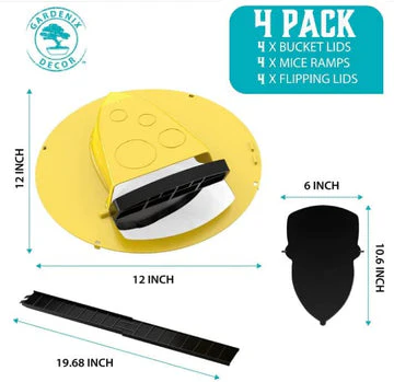 Dyrevenlig automatisk musefælde med spandlåg