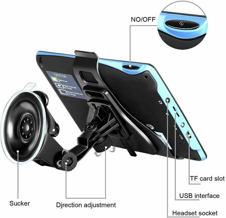 7 Inch GPS Navigatiesysteem – Betrouwbare Routebegeleiding voor Auto en Truck