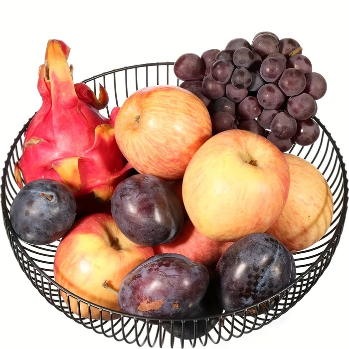 Ronde Metalen Fruitschaal voor Tafel en Keuken – Minimalistisch en Decoratief Ontwerp