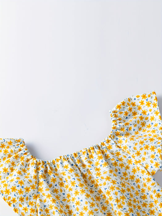 Body bébé avec motif floral – Coton doux et confortable