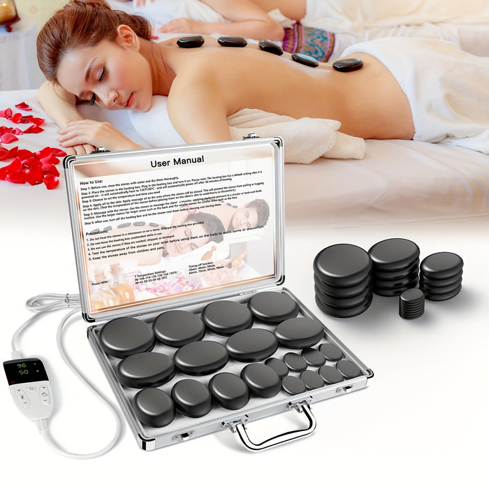 Professionele Hot Stone Massage Set – Compleet met Verwarming
