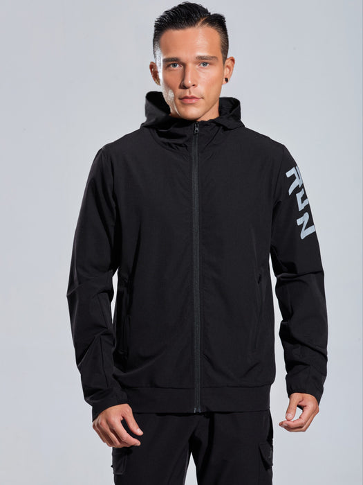 Sportieve Hooded Jacket voor Mannen – Ademend en Comfortabel voor Wandelen en Hardlopen