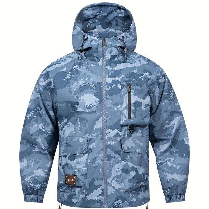 Heren jas met camouflagepatroon en capuchon – Casual en comfortabel