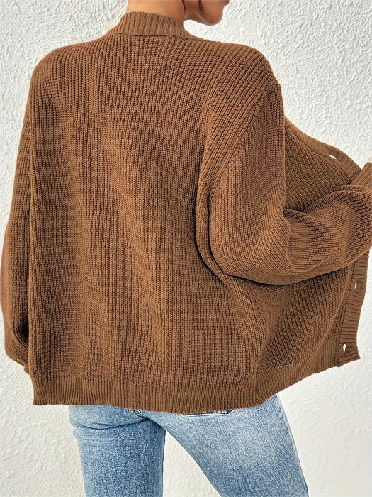 Autonomous Effen Gebreide Cardigan – Stijlvol en Warm voor Lente en Herfst