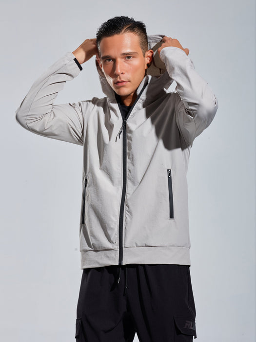 Sportieve Hooded Jacket voor Mannen – Ademend en Comfortabel voor Wandelen en Hardlopen