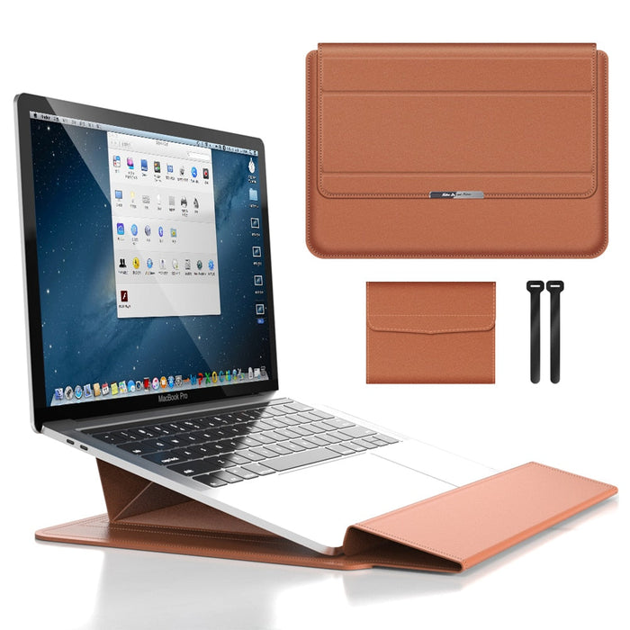 Laptop Sleeve met Ingebouwde Standaard – Beschermende Hoes voor 11–16 inch Laptops