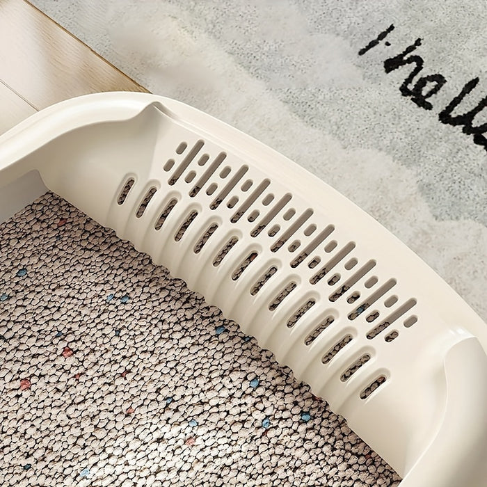 Ekstra stor kattebakke med stænkskærm – rummelig, praktisk og nem at vedligeholde