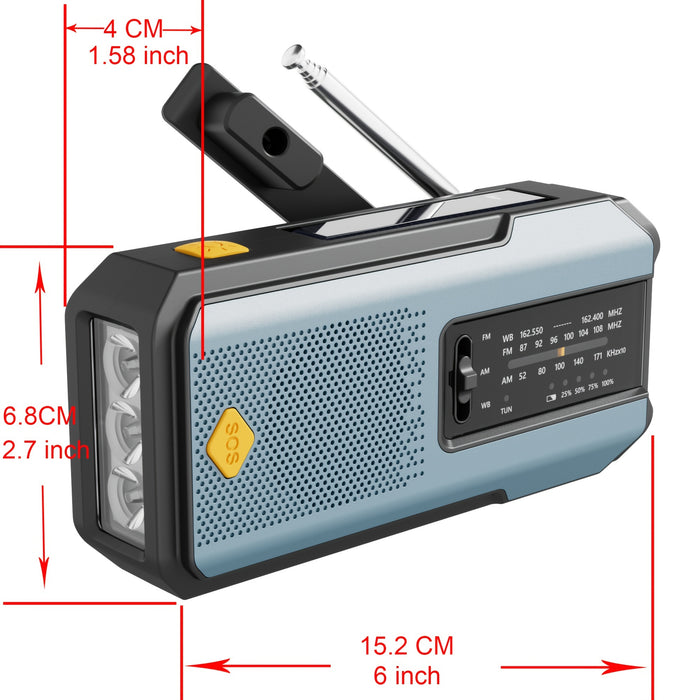 Daykit Draagbare AM/FM Radio – Met Zonnepaneel en Zaklamp