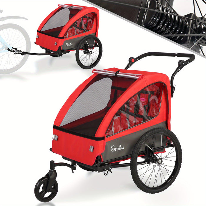 FlexiRide 2-in-1 Fietscaravan – Comfortabel en Opvouwbaar voor Twee Personen