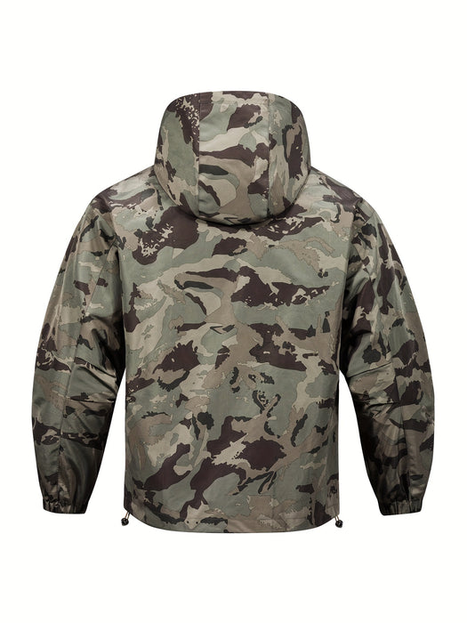 Heren jas met camouflagepatroon en capuchon – Casual en comfortabel