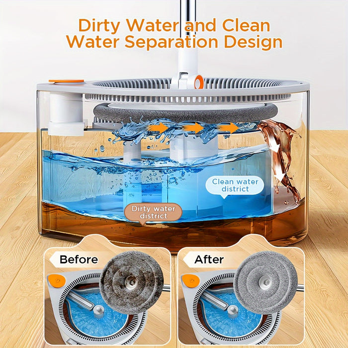 FlexiClean Spin Mop Set – Handsfree, Verstelbaar en Efficiënt Schoonmaken