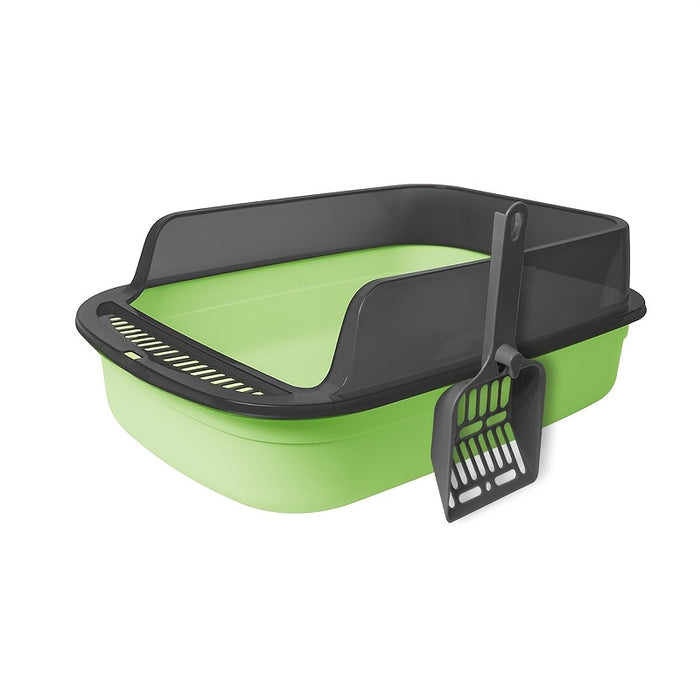 Kattenbak met Verhoogde Rand en Schep – Spatvrij en Praktisch Ontwerp