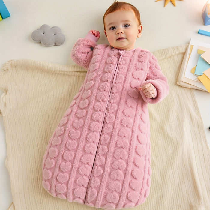 Sacco Nanna per Bambini in Pile con Rilievo a Cuore – Caldo e Confortevole