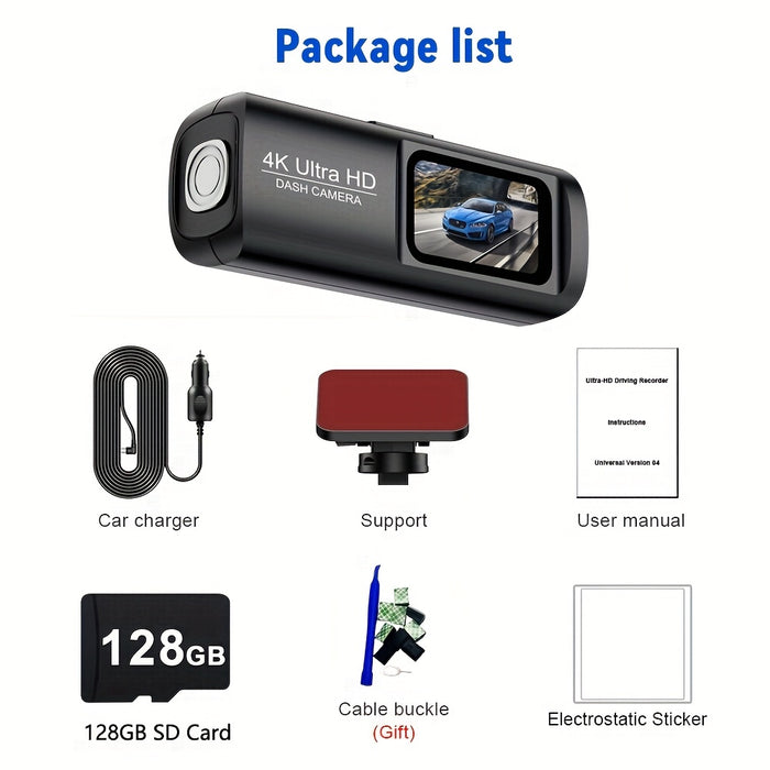 4K Ultra Dashcam – Slimme Beveiliging en Scherp Beeld tijdens Elke Rit