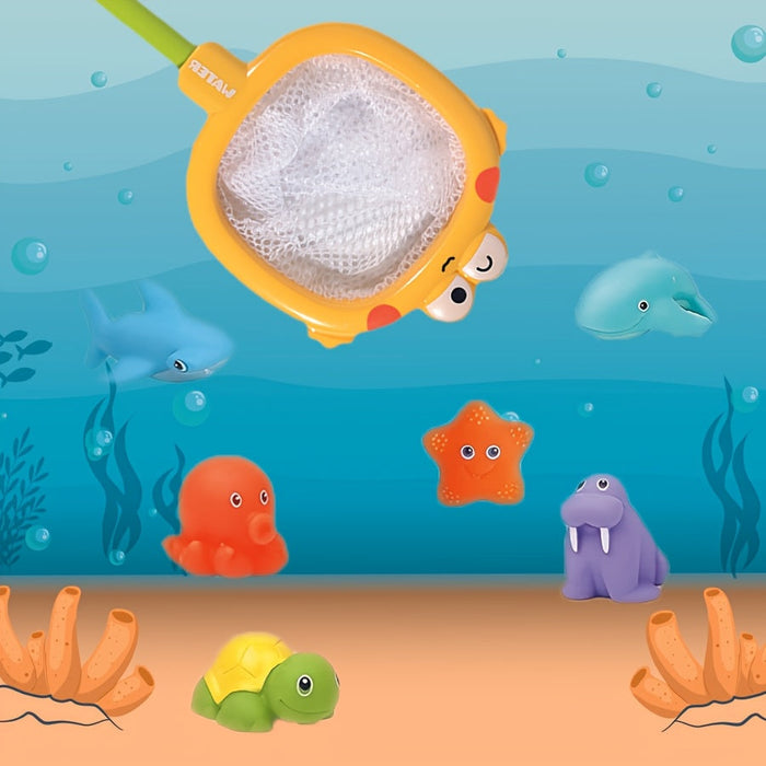 Bad Speelgoed Set met Netten – Drijvende Zeewezens en Water Spuiters