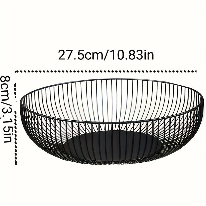Ronde Metalen Fruitschaal voor Tafel en Keuken – Minimalistisch en Decoratief Ontwerp