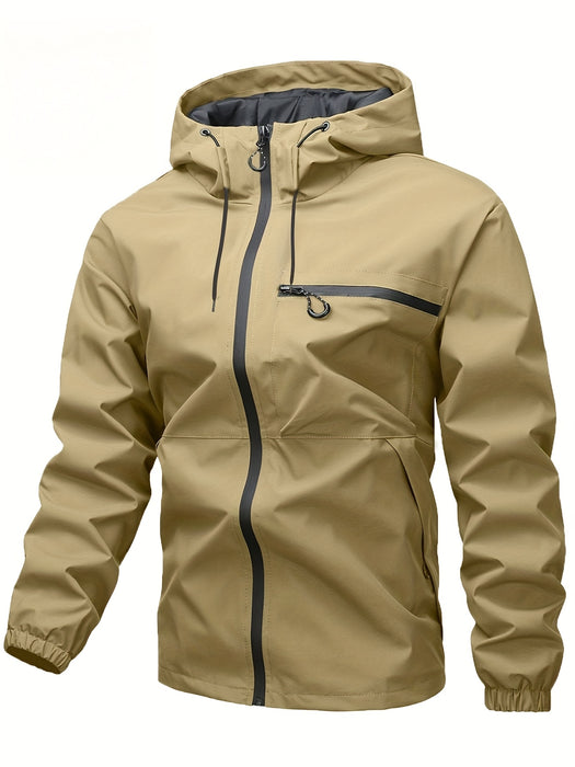 Heren Outdoor Jas voor Lente en Herfst – Winddichte Hooded Jas voor Buitenactiviteiten