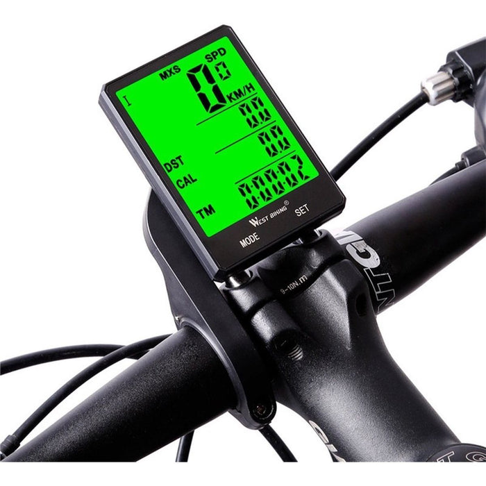 RideTrack Draadloze Fietscomputer – Helder LED-Display en Volledige Functies