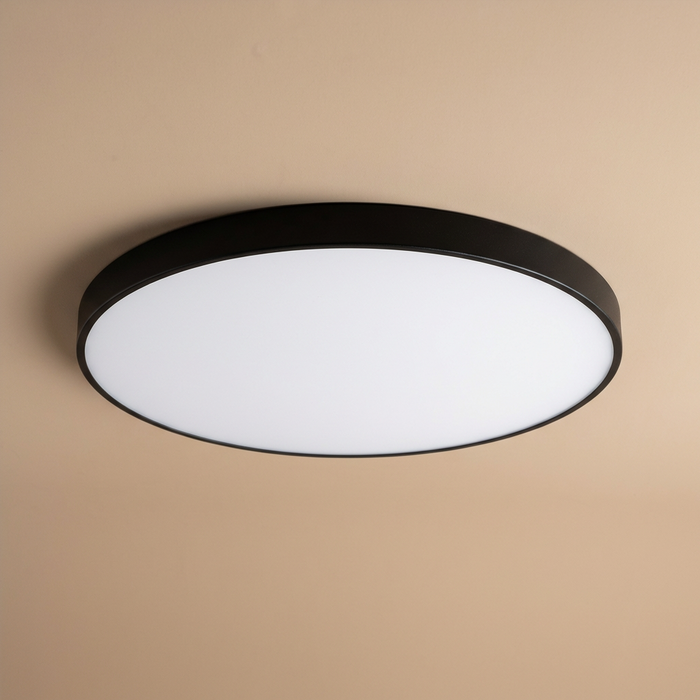 Lampada da Soffitto LED Rotonda con Bordo Dorato – Design Sottile e Luce Soffusa