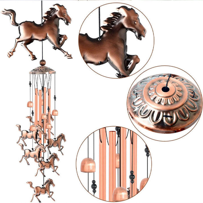 Decoratieve Windgong met Paardenfiguren voor Rustgevende Tuin en Balkon