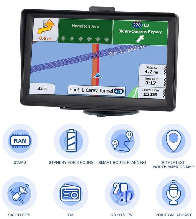 7 Inch GPS Navigatiesysteem – Betrouwbare Routebegeleiding voor Auto en Truck