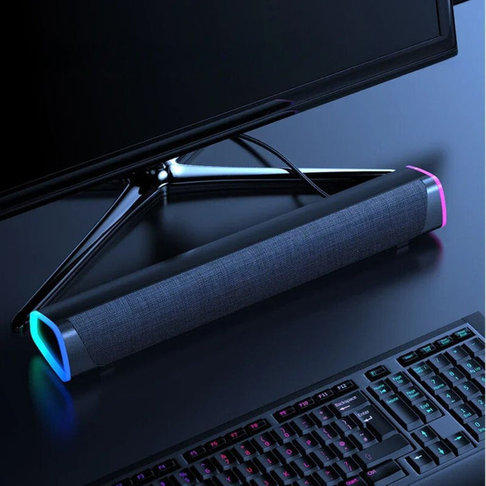 SonicBeam Gaming Soundbar – Dynamisch Geluid met LED-Sfeer