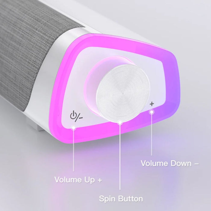 SonicBeam Gaming Soundbar – Dynamisch Geluid met LED-Sfeer