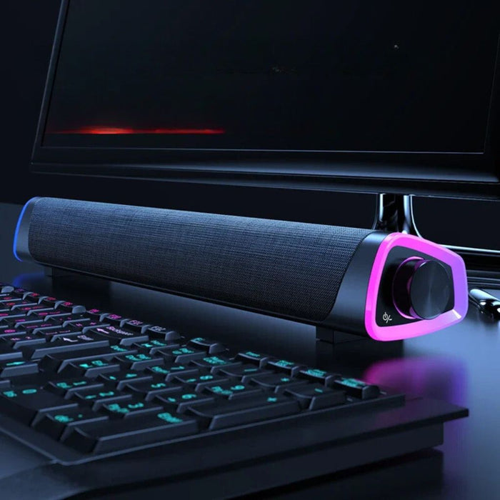 SonicBeam Gaming Soundbar – Dynamisch Geluid met LED-Sfeer