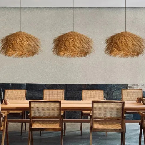 Handgemaakte Rattan Hanglamp voor Warme Natuurlijke Sfeer in Huis