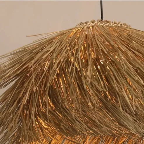 Handgemaakte Rattan Hanglamp voor Warme Natuurlijke Sfeer in Huis