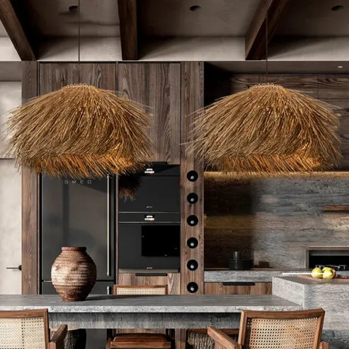 Handgemaakte Rattan Hanglamp voor Warme Natuurlijke Sfeer in Huis
