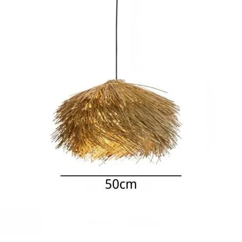 Handgemaakte Rattan Hanglamp voor Warme Natuurlijke Sfeer in Huis