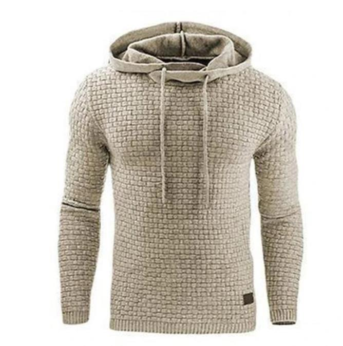 Comfortabele Herenhoodie met Reliëfstructuur – Warm en Duurzaam
