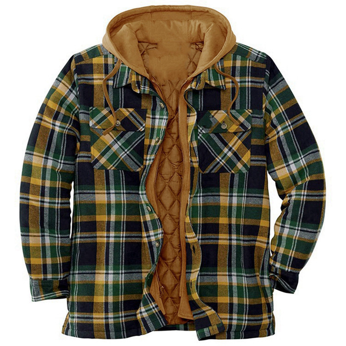 Gevoerde Heren Flaneljas met Capuchon – Warm, Ademend en Praktisch