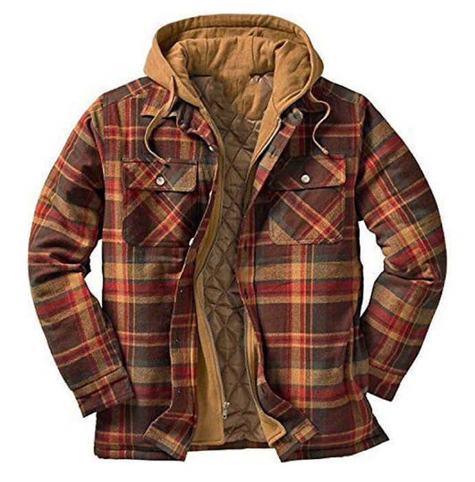 Gevoerde Heren Flaneljas met Capuchon – Warm, Ademend en Praktisch