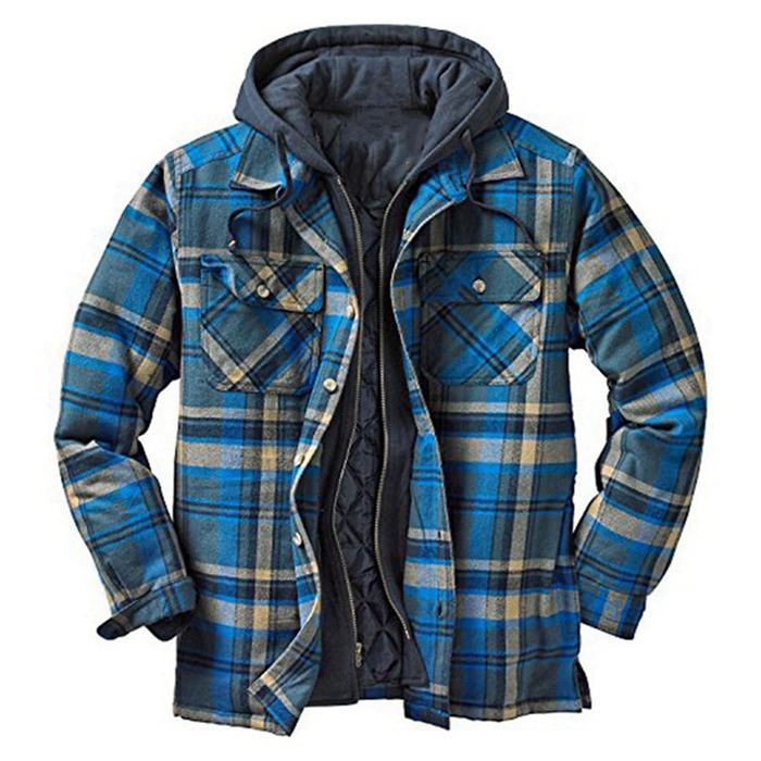 Gevoerde Heren Flaneljas met Capuchon – Warm, Ademend en Praktisch