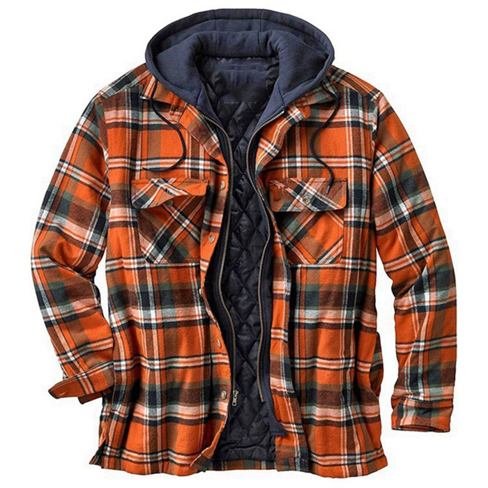 Gevoerde Heren Flaneljas met Capuchon – Warm, Ademend en Praktisch