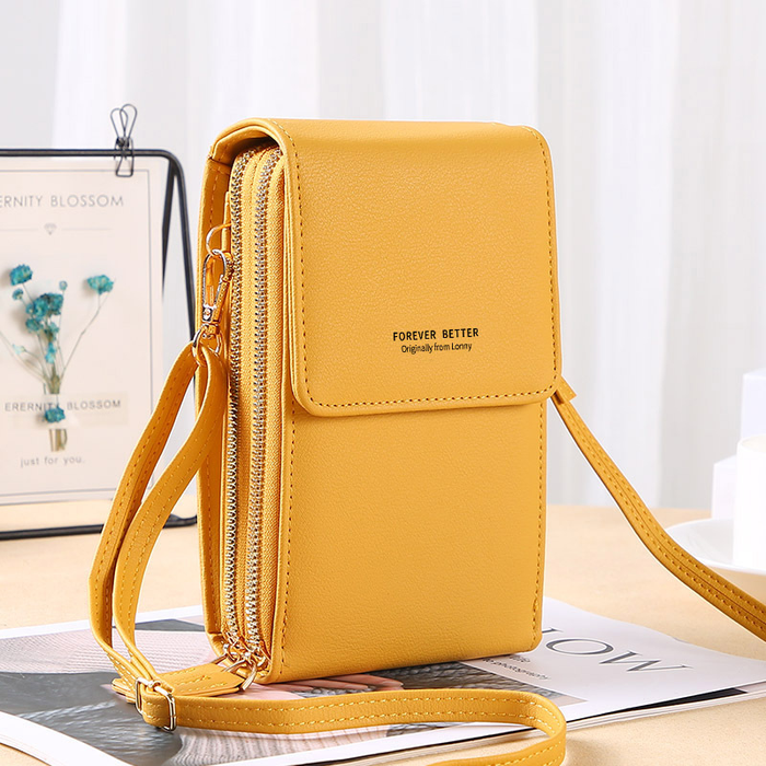 Touchscreen telefonpose med pungfunktion – Kompakt crossbody til daglig brug