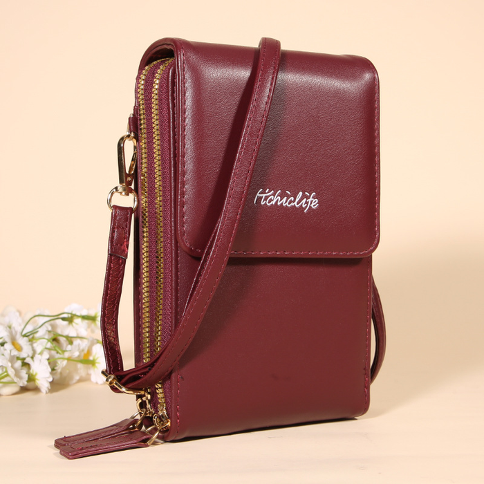 Touchscreen telefonpose med pungfunktion – Kompakt crossbody til daglig brug