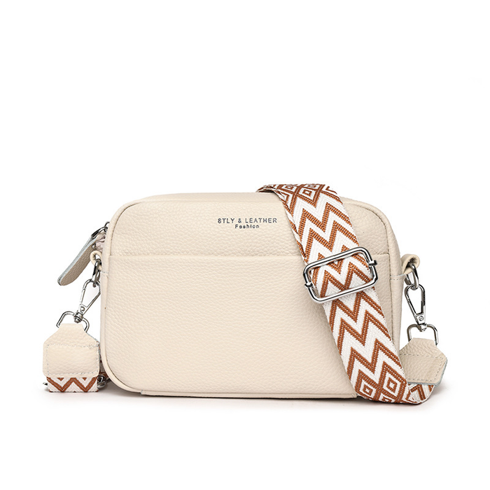 Echte Leren Crossbody Tas – Praktisch en Trendy met Gitaar Schouderband