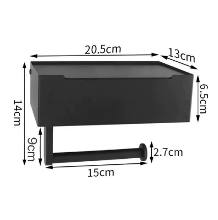 SteelSmart Toiletrolhouder – Luxe Design met Handig Opbergvak