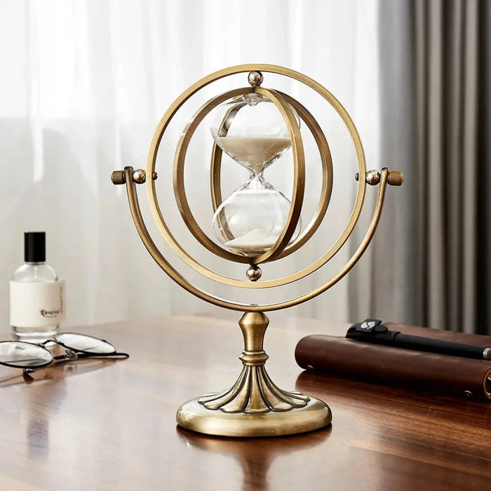 Metalen Zandloper met Minimalistisch Design voor Stijlvolle Interieur Decoratie