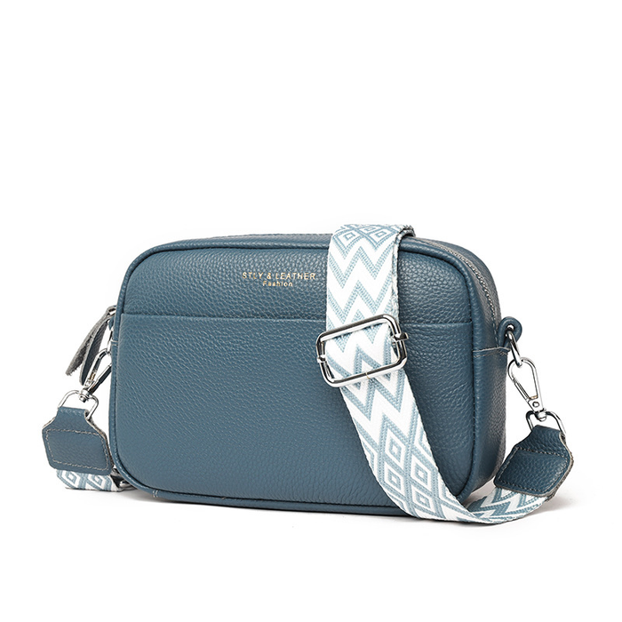 Echte Leren Crossbody Tas – Praktisch en Trendy met Gitaar Schouderband