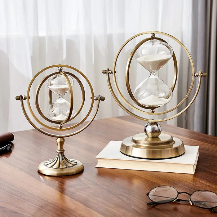 Metalen Zandloper met Minimalistisch Design voor Stijlvolle Interieur Decoratie