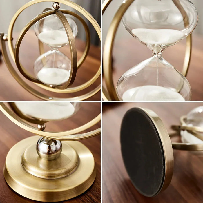 Metalen Zandloper met Minimalistisch Design voor Stijlvolle Interieur Decoratie