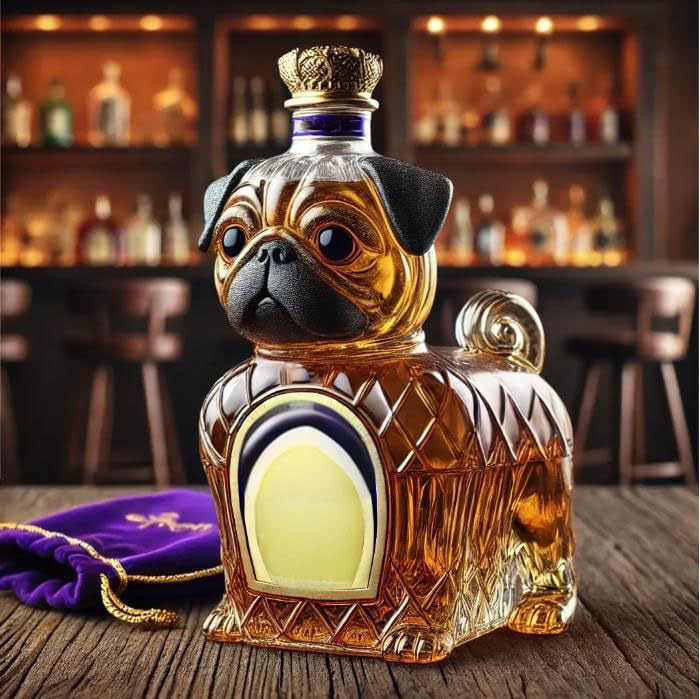 Dekorativ Whiskykaraffel med Hundemotiv – Stilfuldt Glas til Hjemmebaren