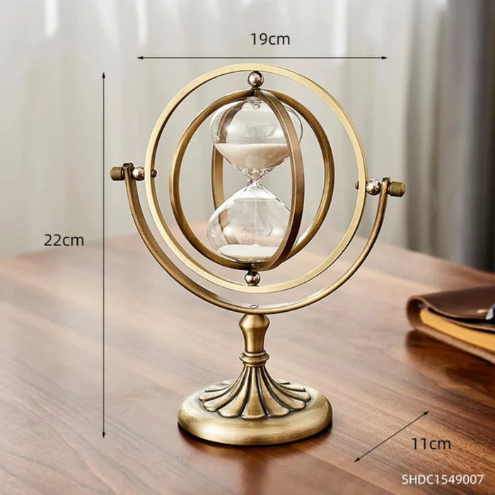 Metalen Zandloper met Minimalistisch Design voor Stijlvolle Interieur Decoratie