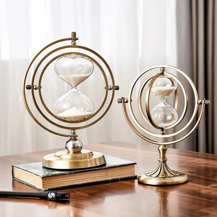 Metalen Zandloper met Minimalistisch Design voor Stijlvolle Interieur Decoratie