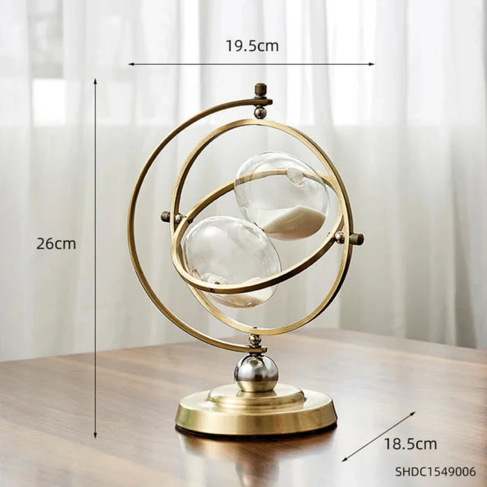 Metalen Zandloper met Minimalistisch Design voor Stijlvolle Interieur Decoratie