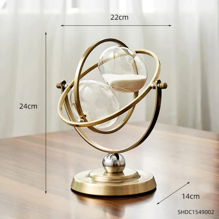 Metalen Zandloper met Minimalistisch Design voor Stijlvolle Interieur Decoratie
